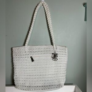 LUXY Purse Bag Crochete.  Beautiful Bright White.